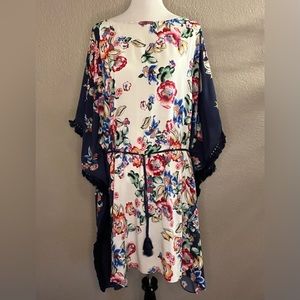 🌺 Johnny Was Maya Fringed Floral Cover Uo / Tunic Dress - OS 🌺